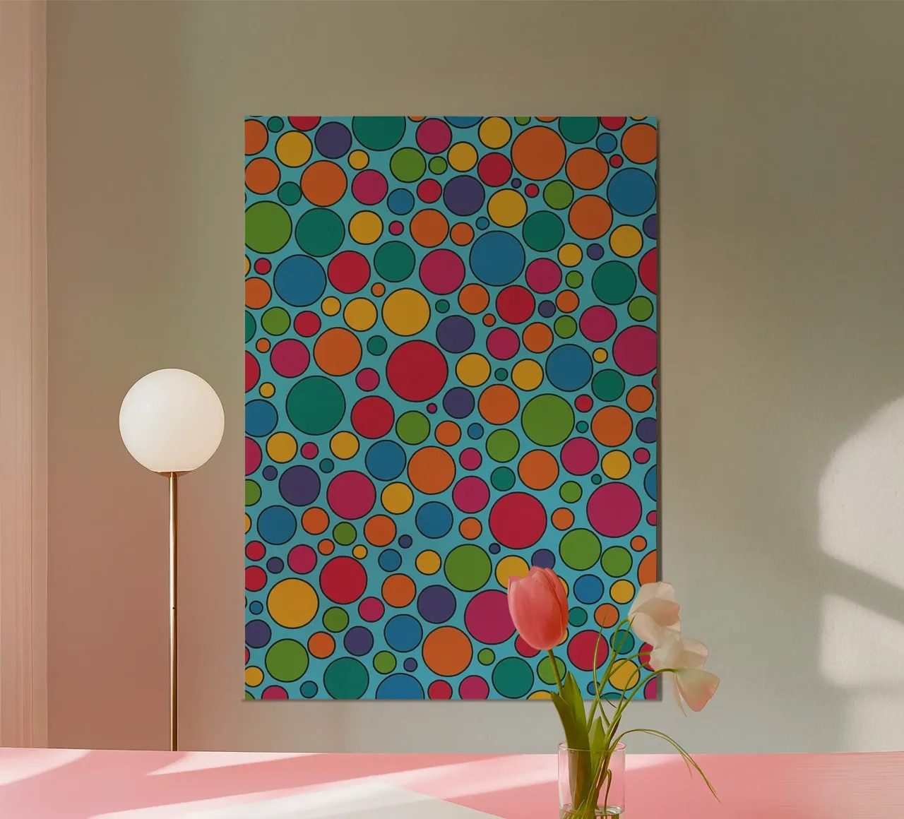 vecteur abstrait polcadot poster de oneway