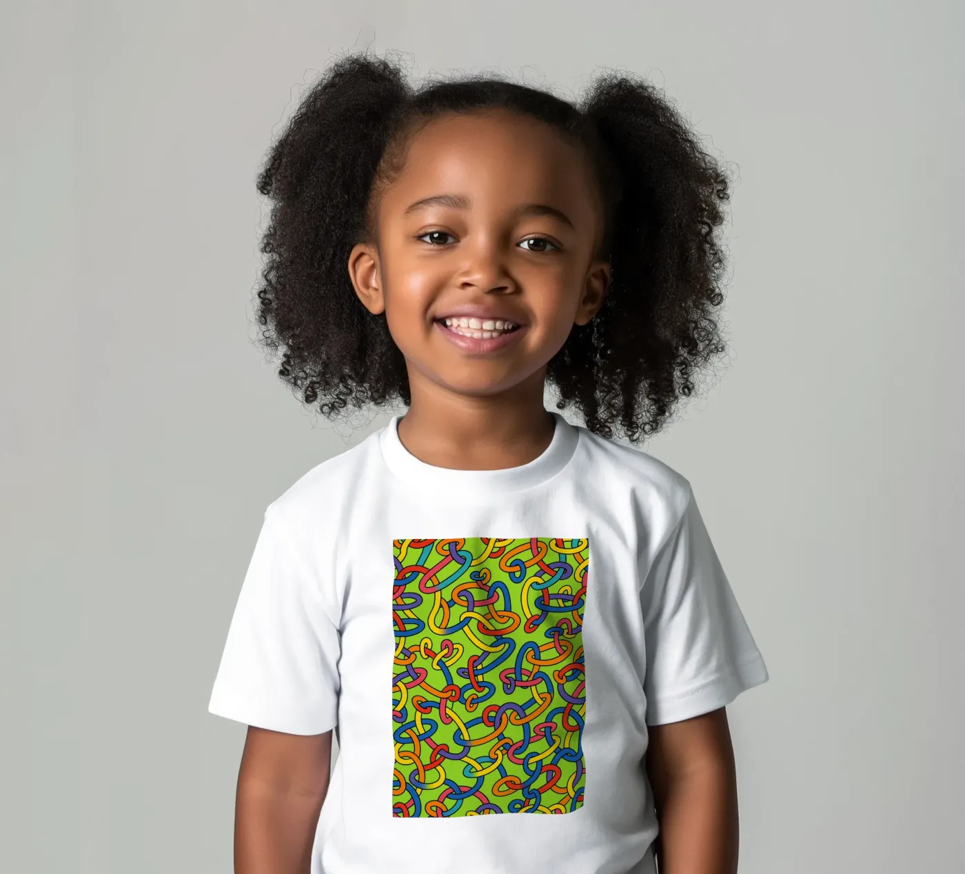 abstract ring line vector t-shirt bambini da oneway