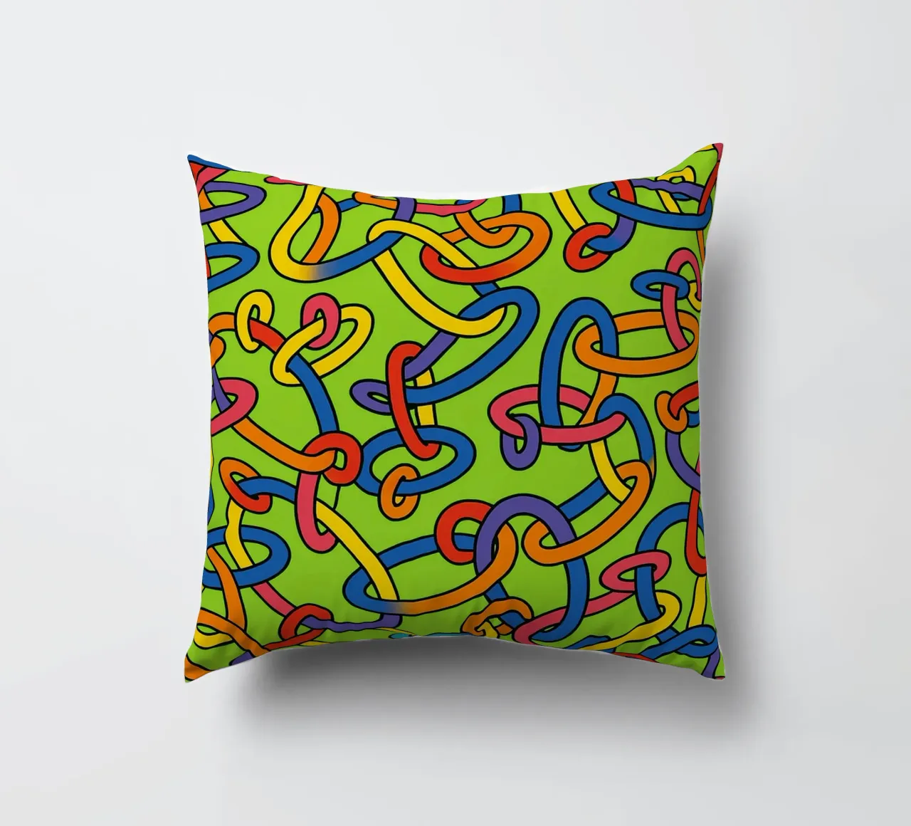 abstract ring line vector decorative cushion by oneway