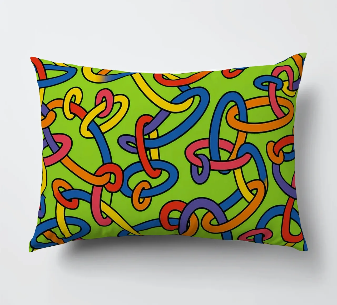 abstract ring line vector decorative cushion by oneway