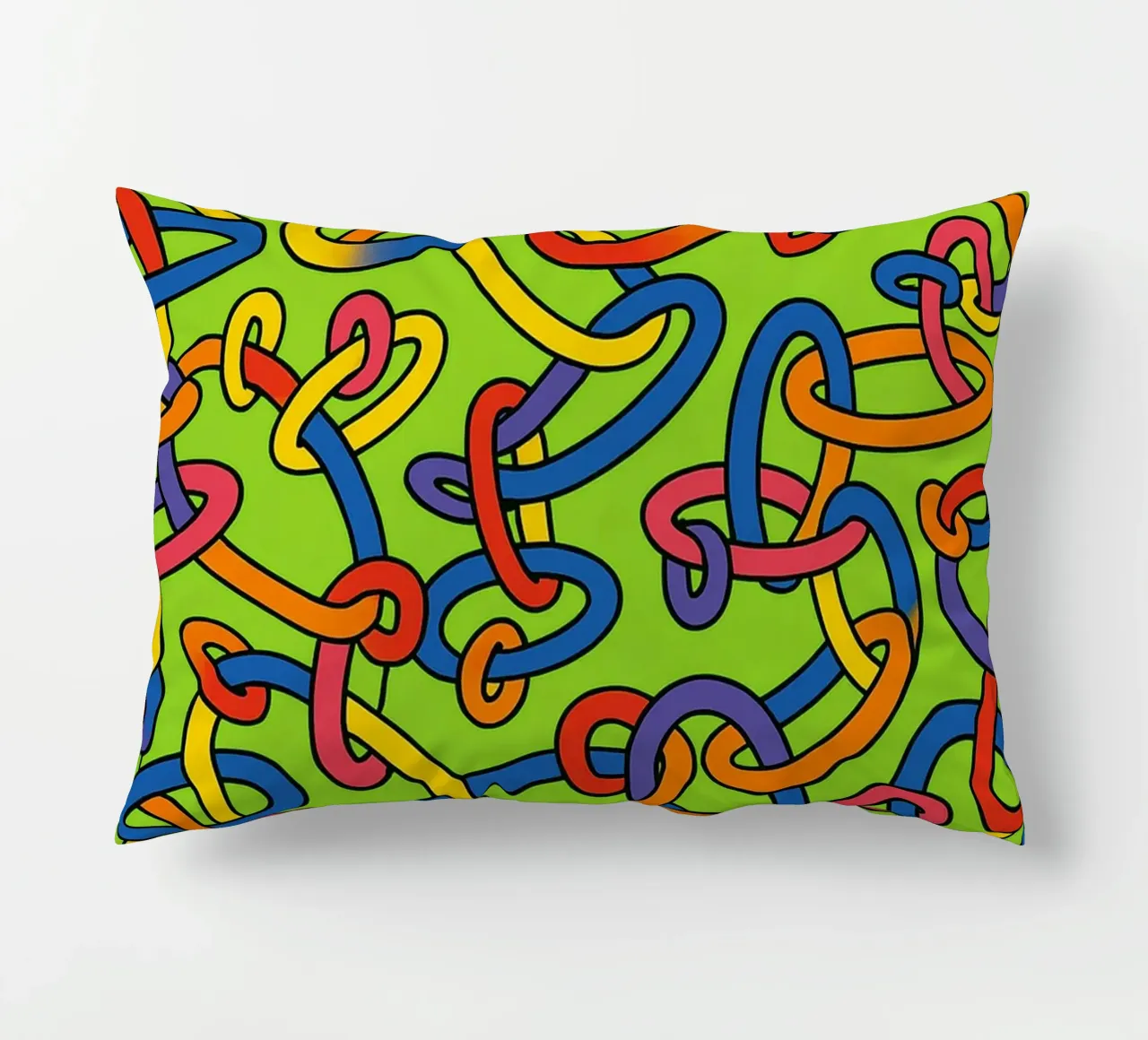 abstract ring line vector decorative cushion by oneway