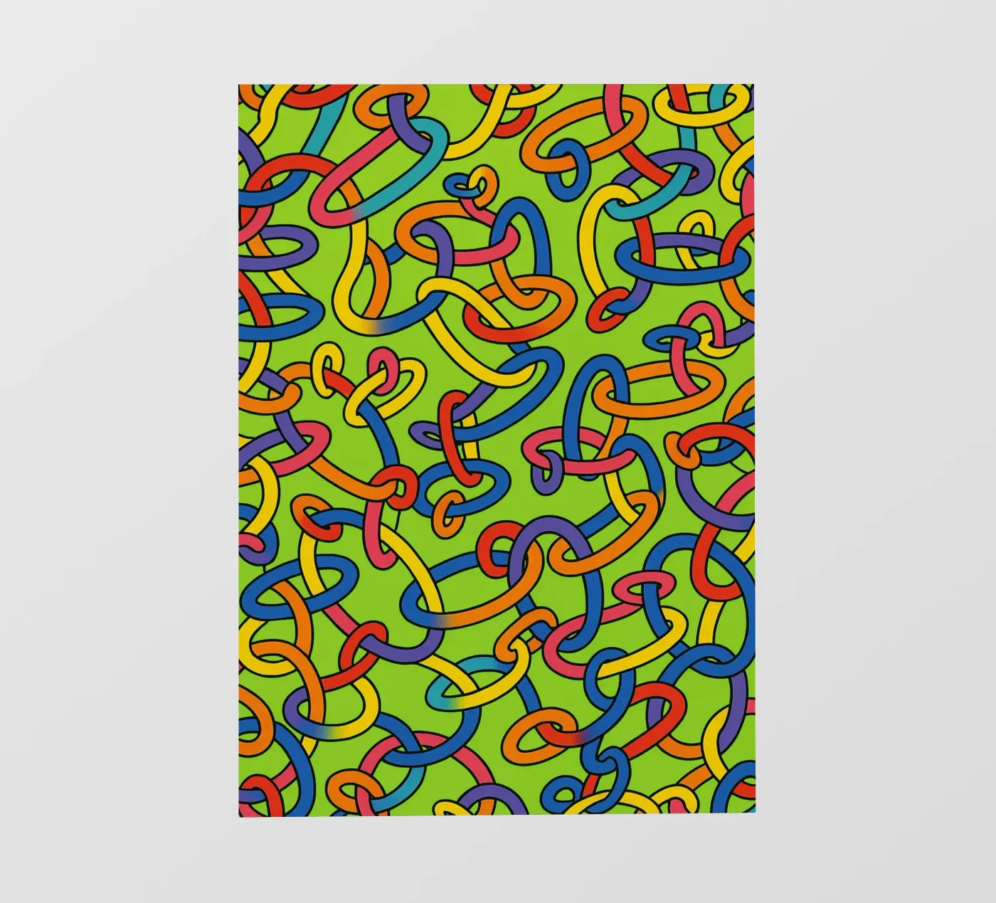 abstract ring line vector fotobehang van oneway