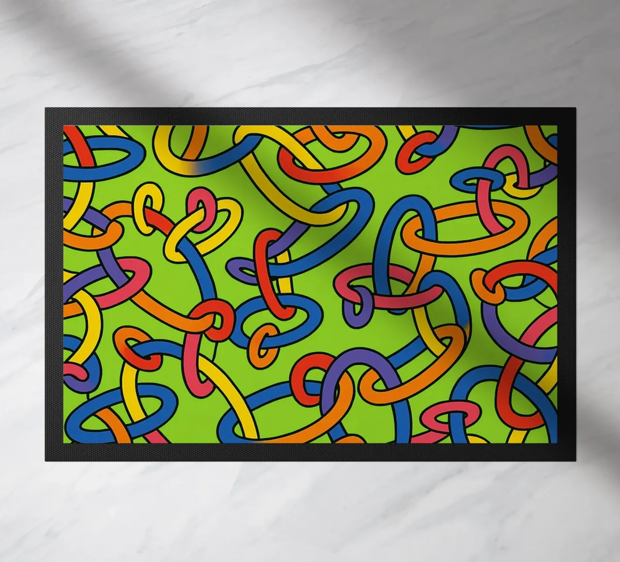 abstract ring line vector doormat by oneway