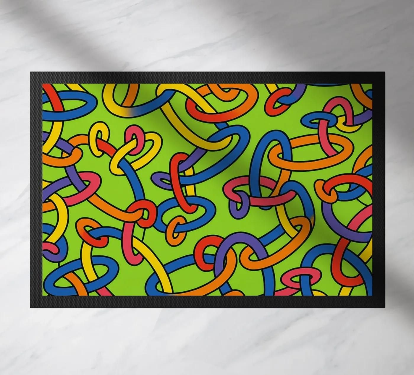 abstract ring line vector doormat by oneway