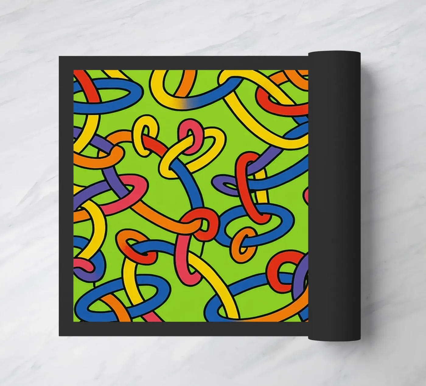 abstract ring line vector doormat by oneway