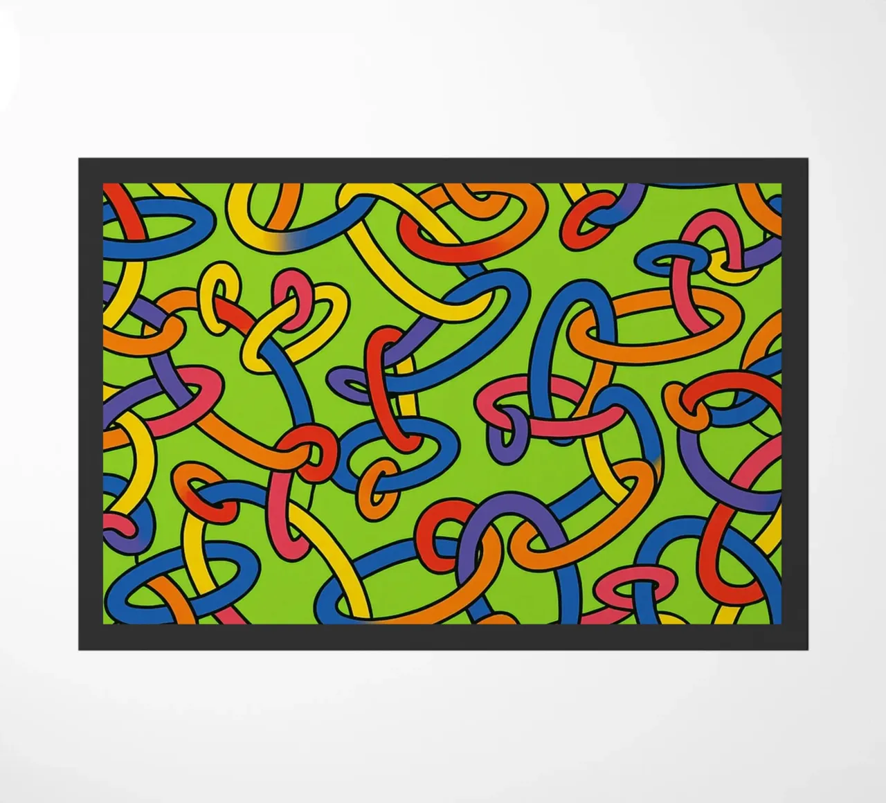 abstract ring line vector doormat by oneway