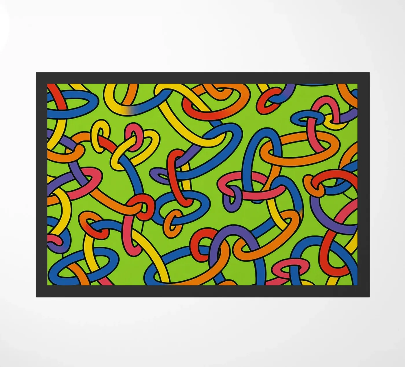 abstract ring line vector doormat by oneway