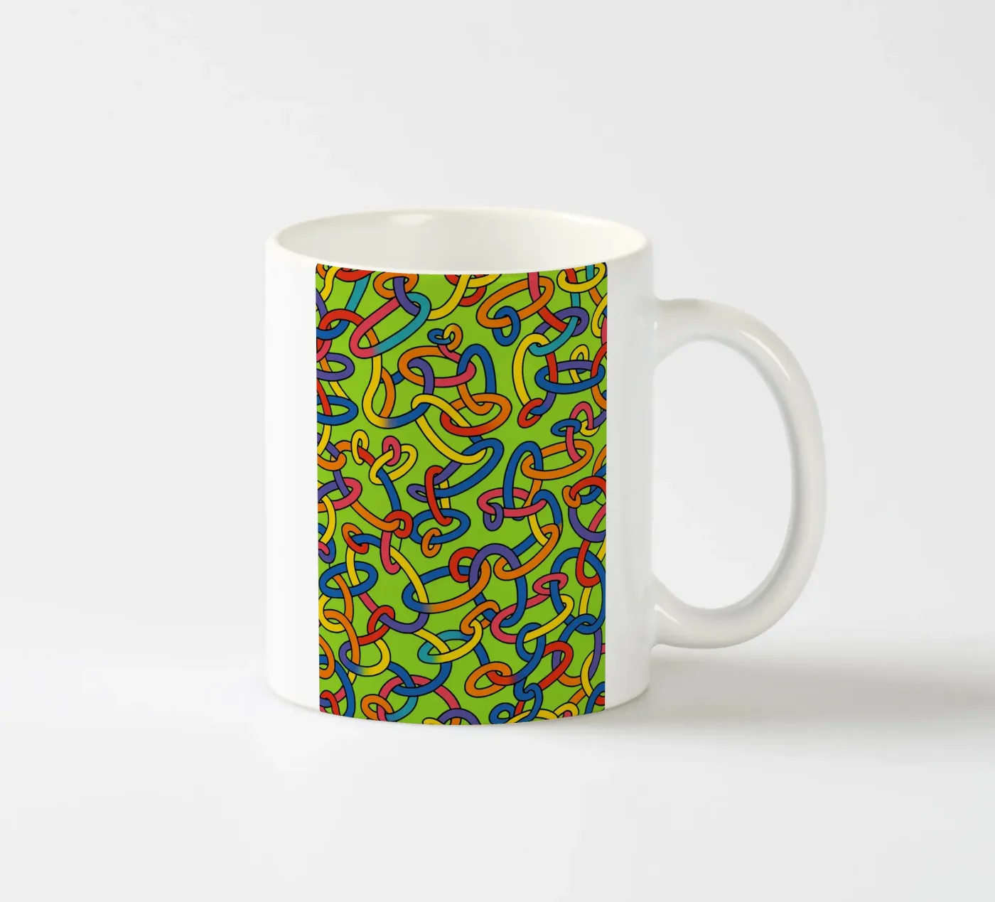abstract ring line vector ceramic mug by oneway