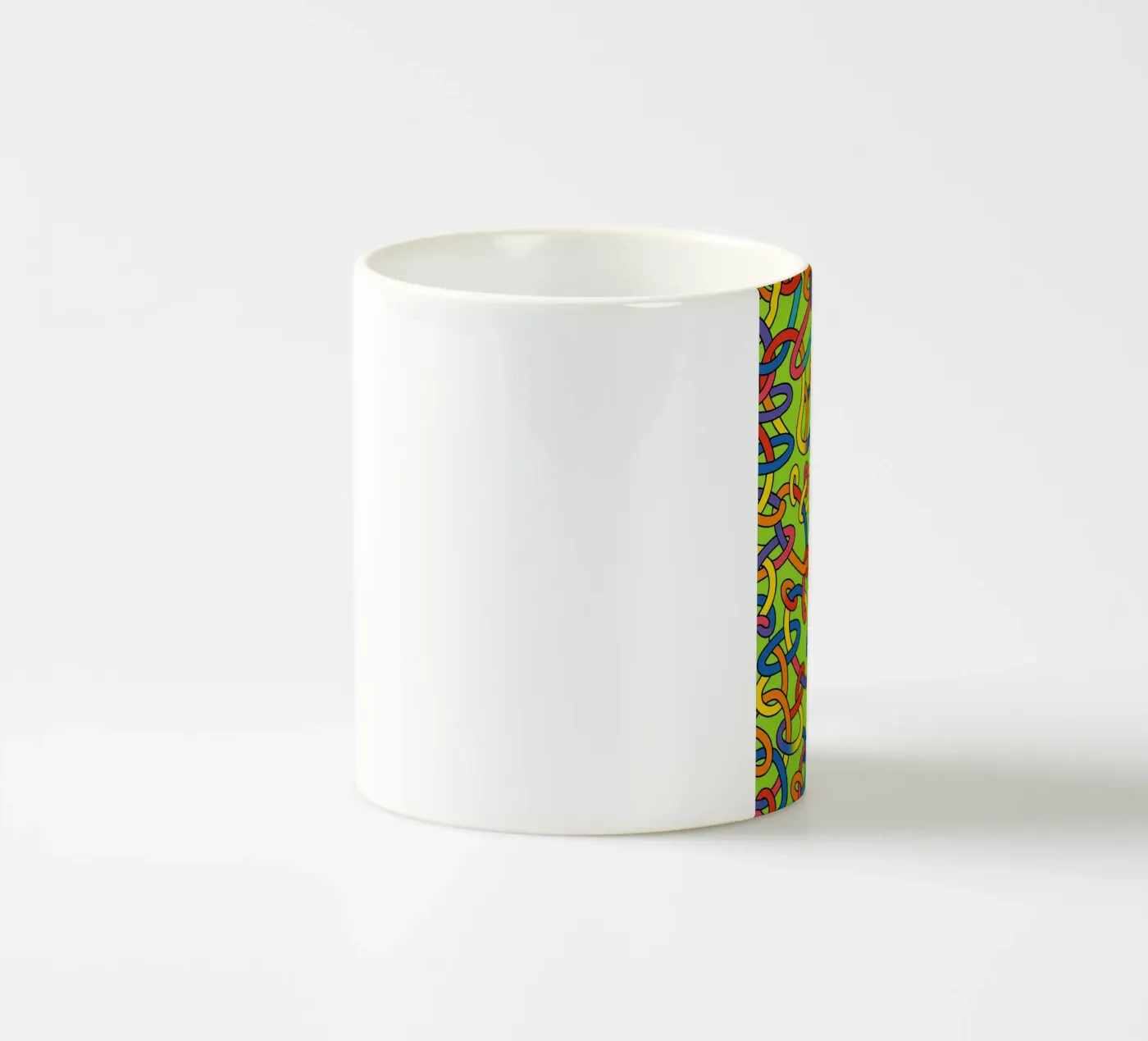 abstract ring line vector ceramic mug by oneway
