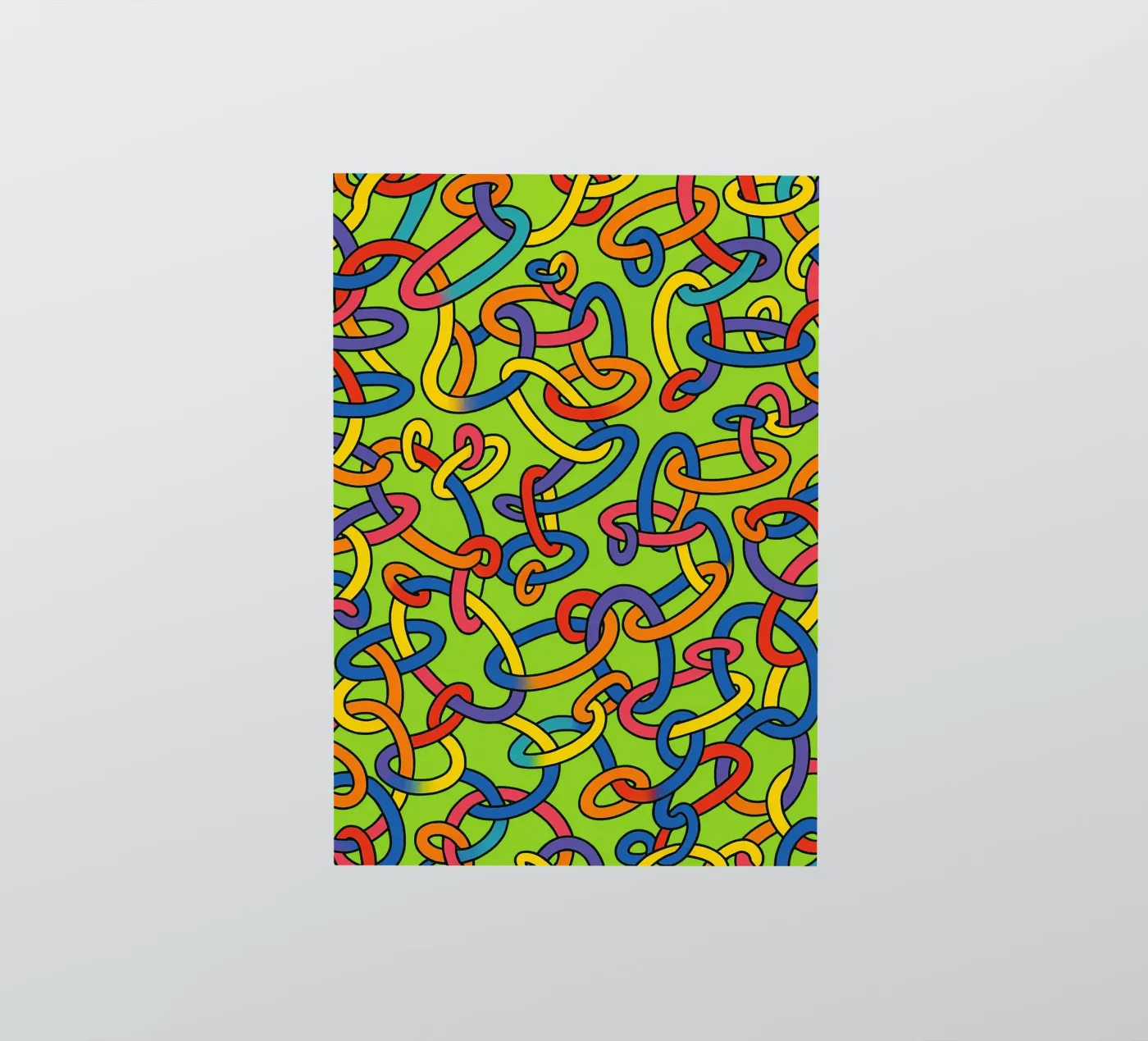 linea di anelli astratta vettoriale adesivo da oneway