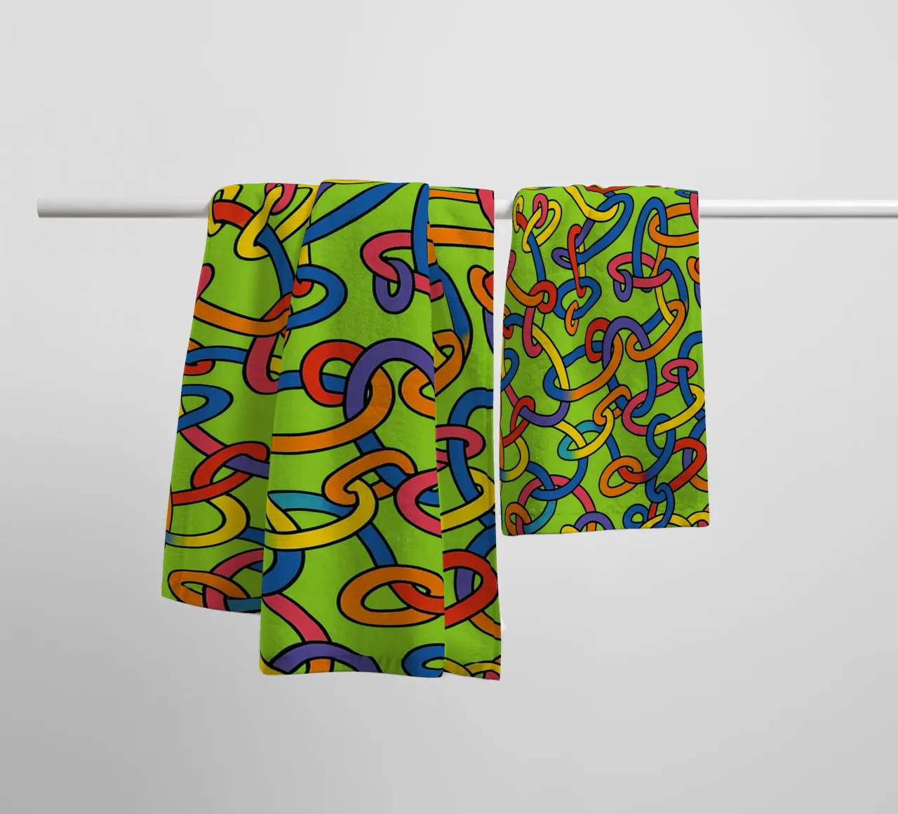 abstract ring line vector towel by oneway