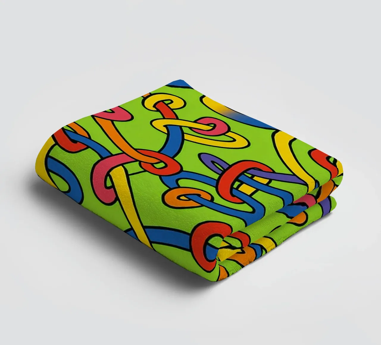 abstract ring line vector towel by oneway