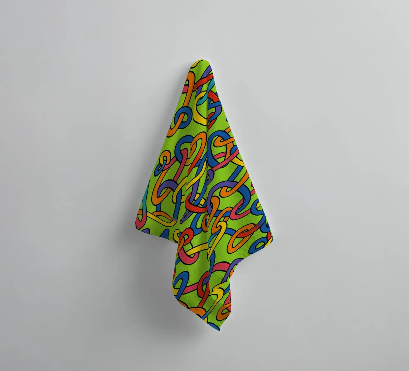 abstract ring line vector towel by oneway