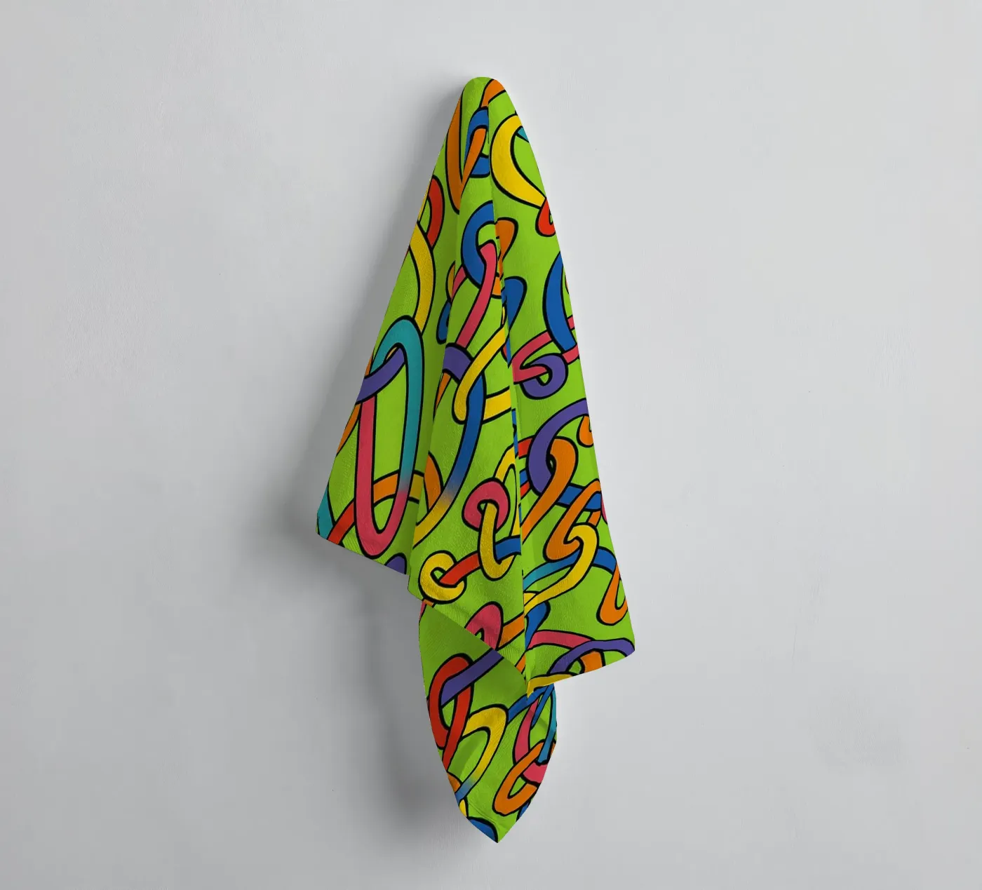 abstracte ring lijn vector badhanddoek van oneway