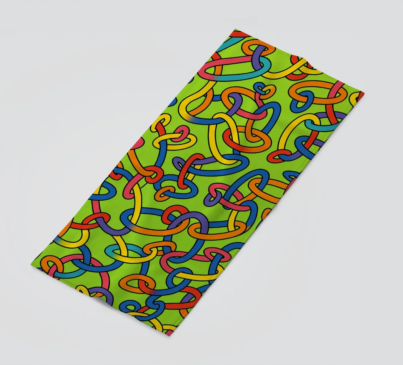 abstract ring line vector beach towel by oneway