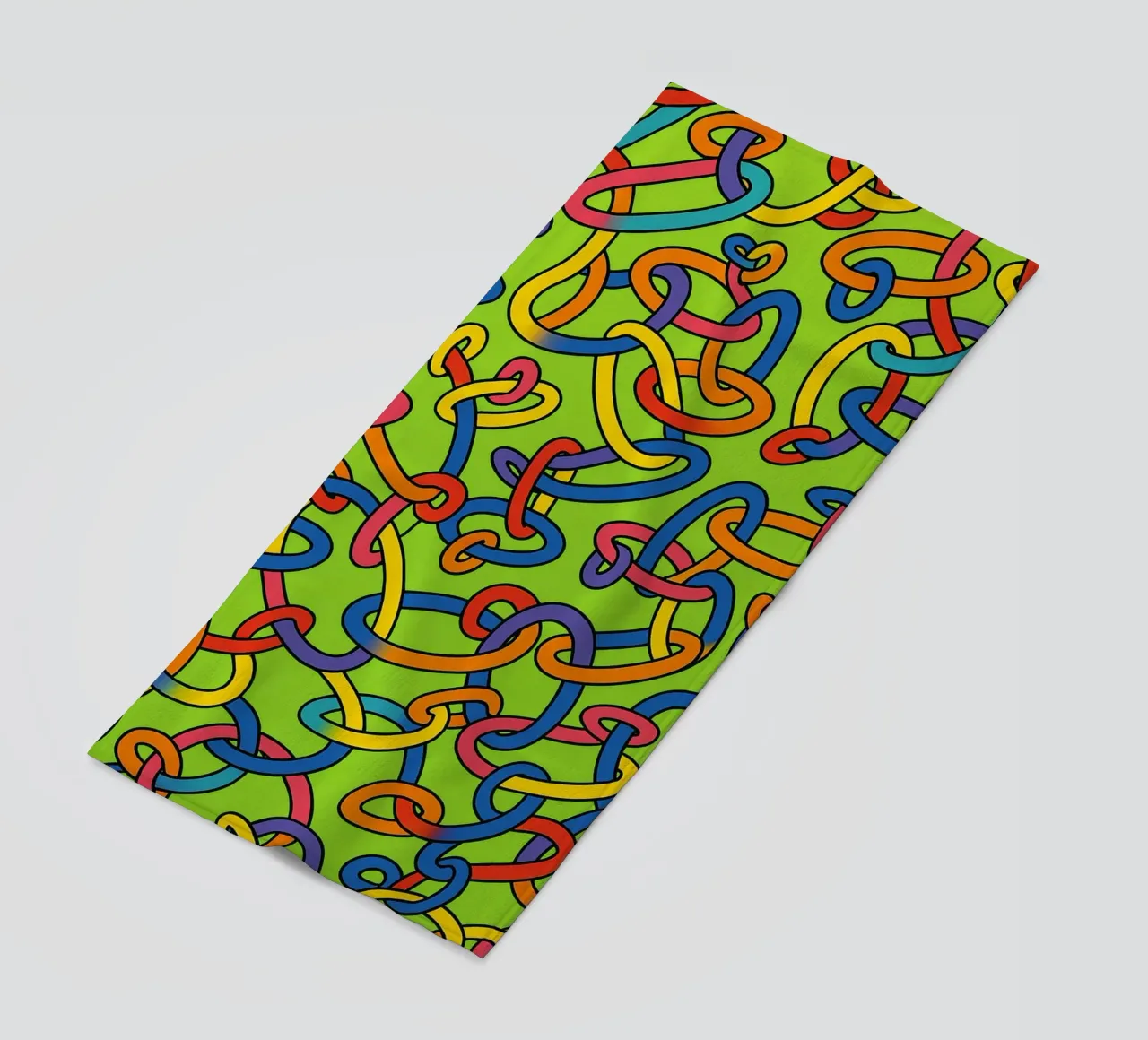 linea di anelli astratta vettoriale telo mare da oneway