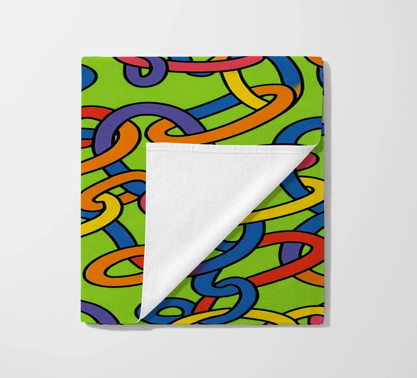 abstract ring line vector beach towel by oneway