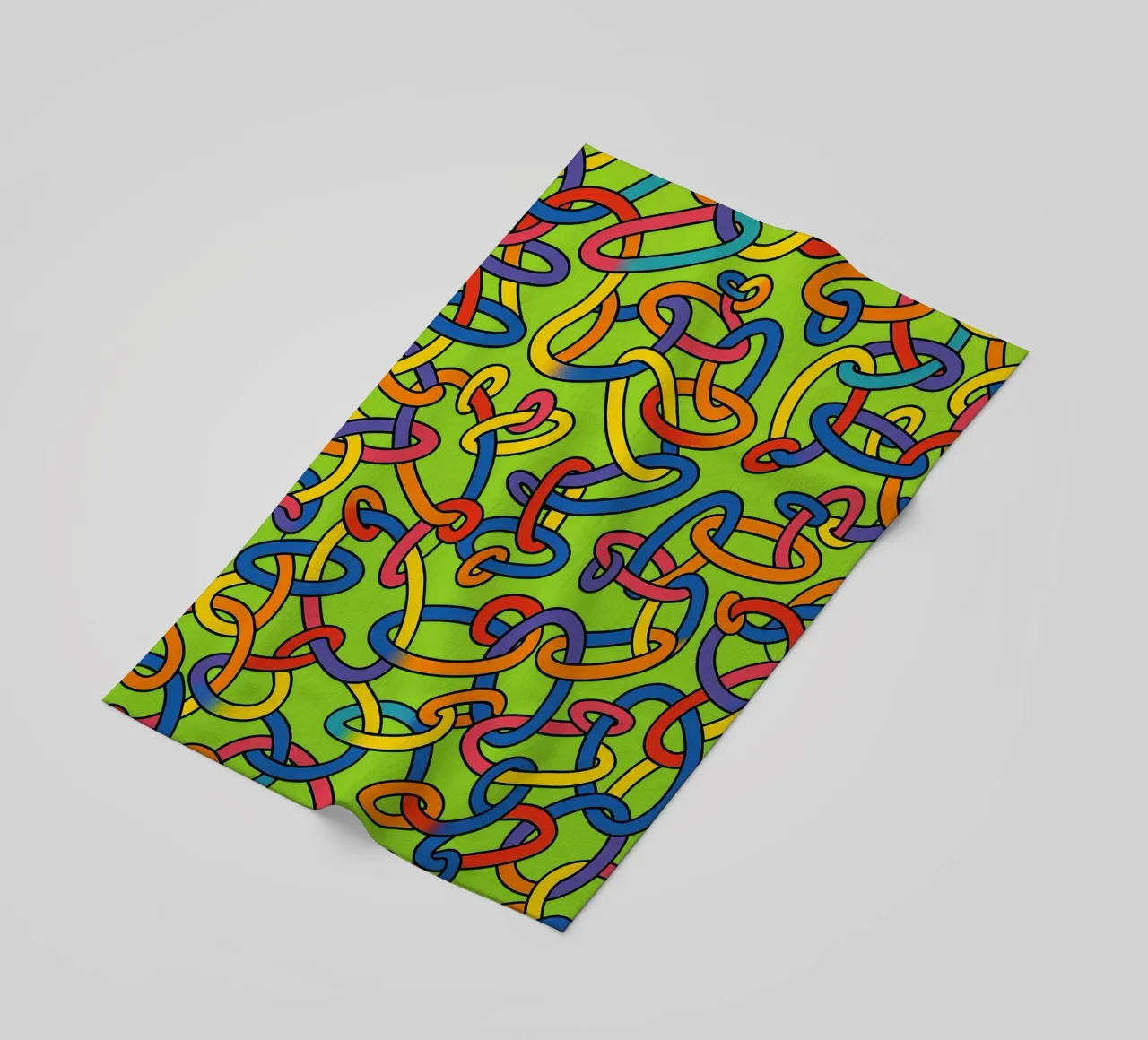 linea di anelli astratta vettoriale telo mare da oneway