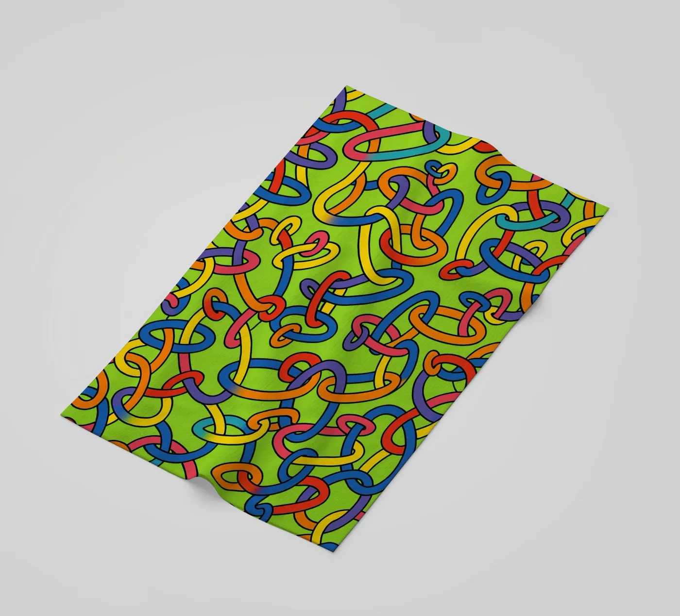 abstract ring line vector beach towel by oneway