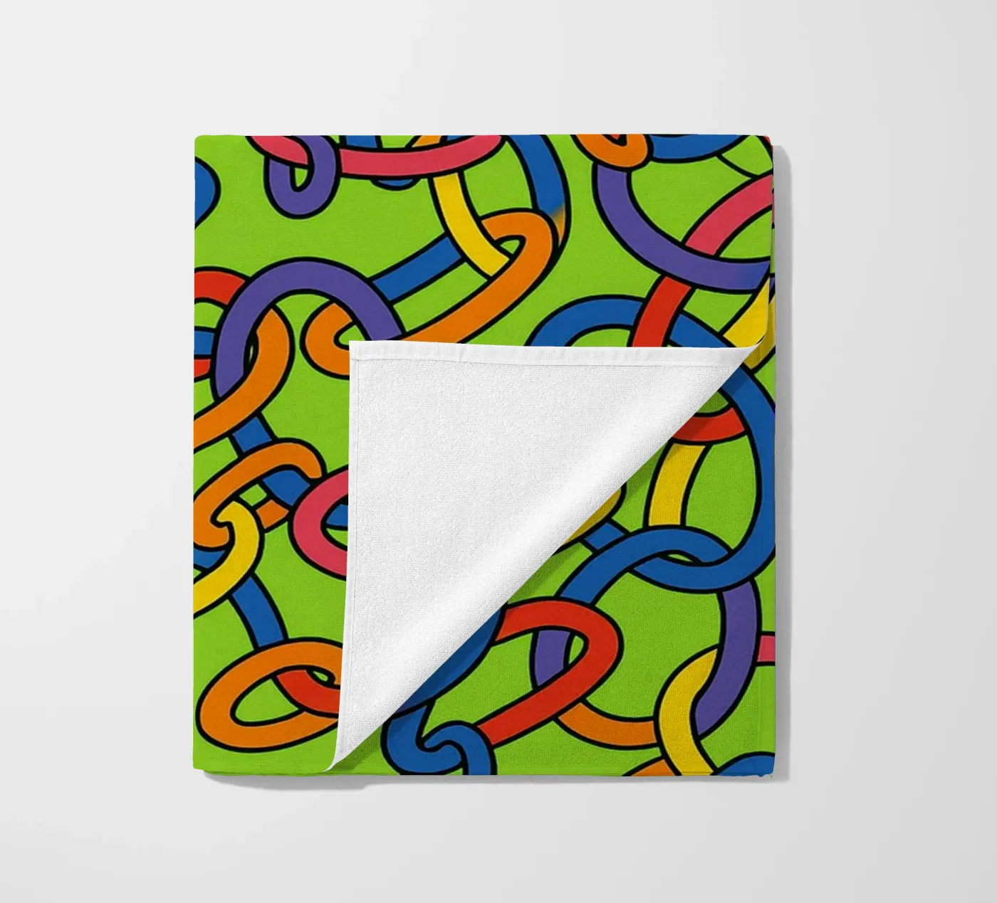 abstract ring line vector beach towel by oneway