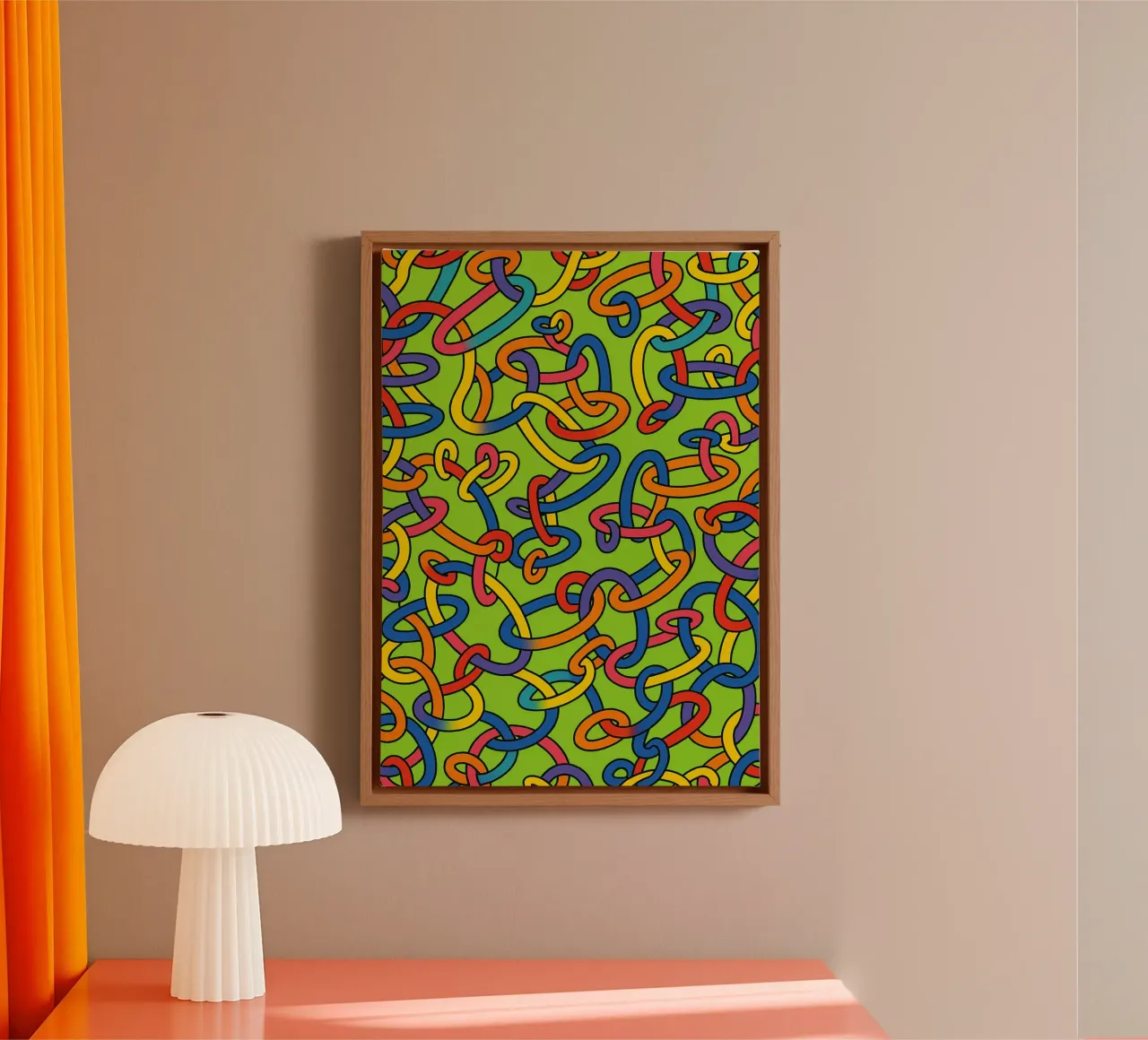 abstract ring line vector canvas by oneway