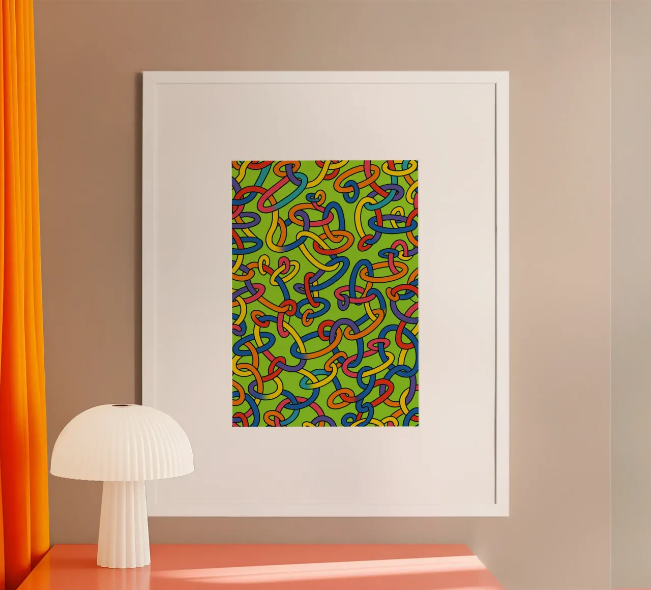 abstracte ring lijn vector poster van oneway