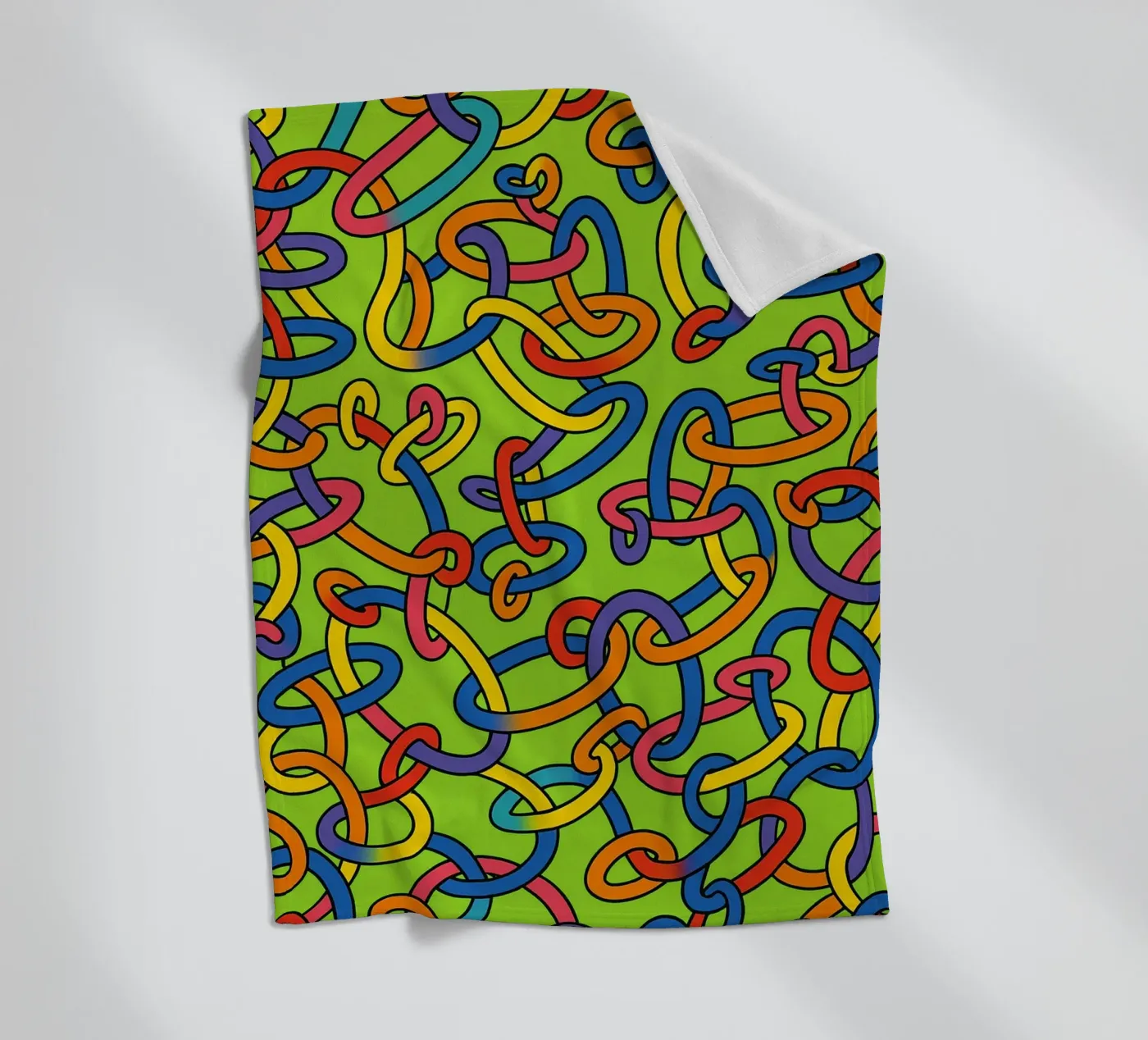 abstracte ring lijn vector fleecedeken van oneway