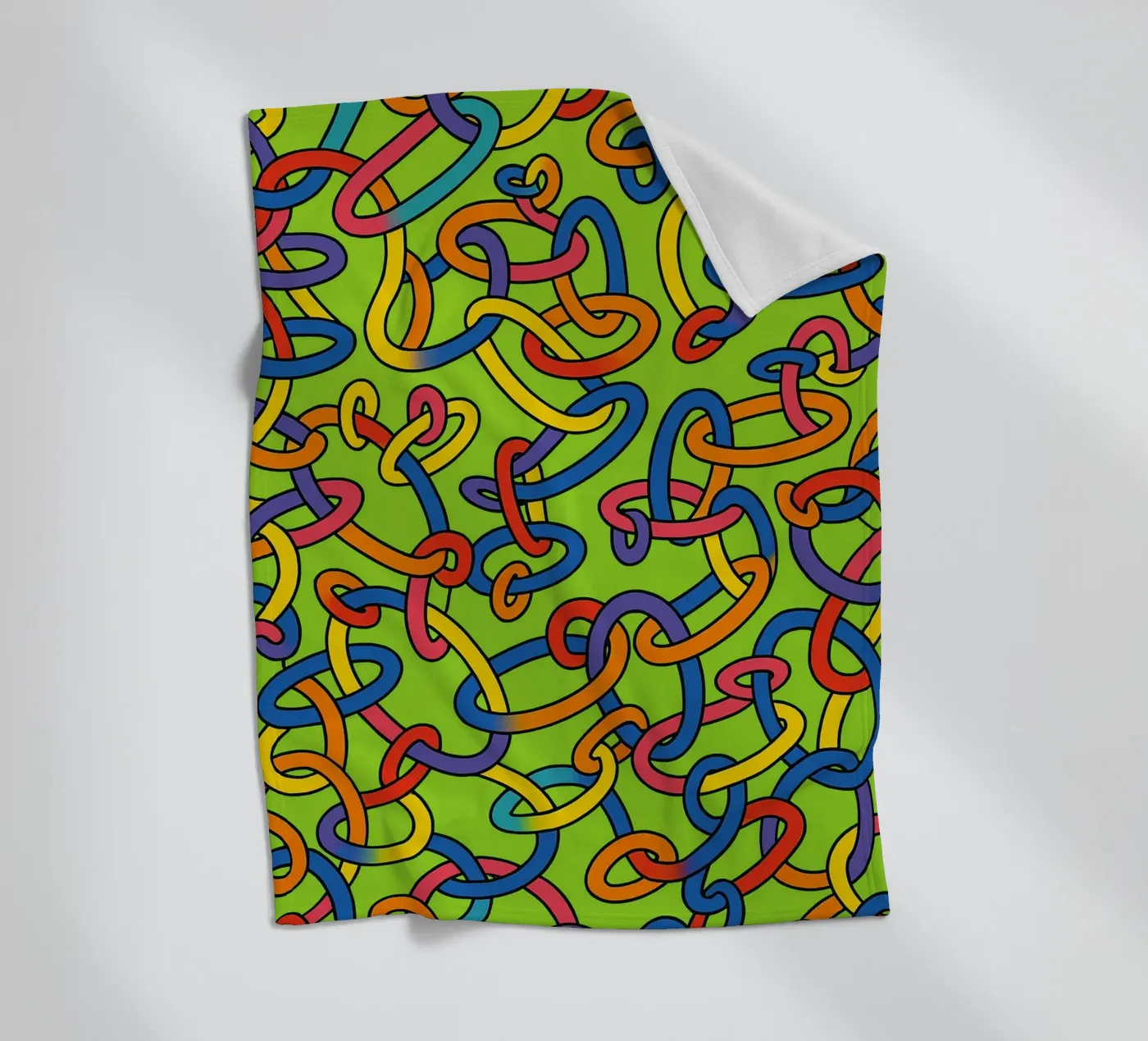 abstract ring line vector fleece blanket by oneway