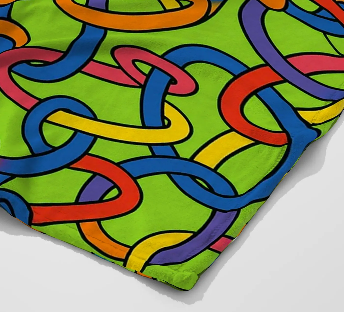 abstract ring line vector fleece blanket by oneway