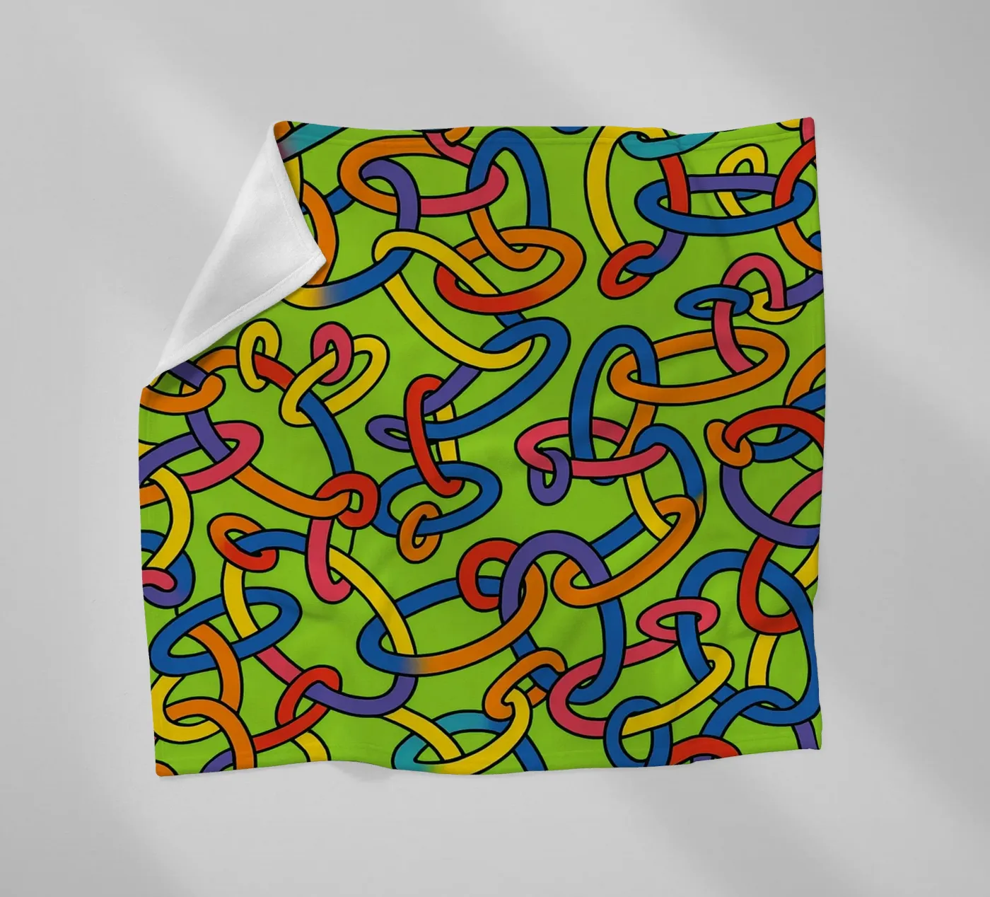 abstracte ring lijn vector fleecedeken van oneway