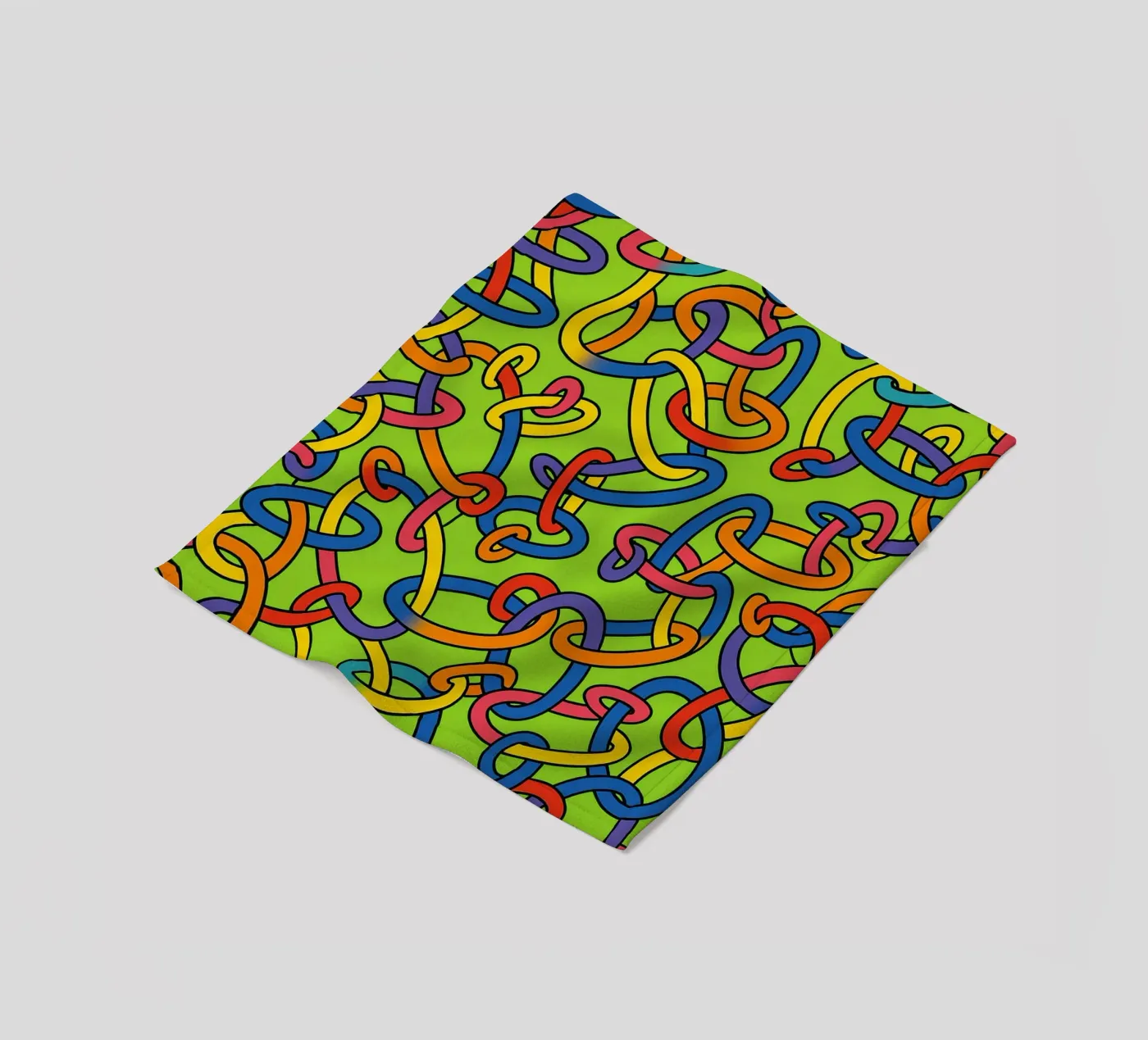 abstract ring line vector fleece blanket by oneway