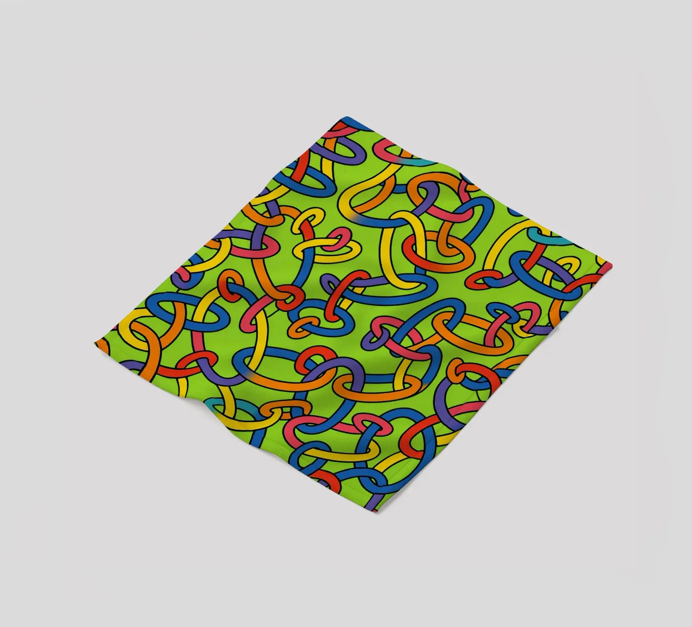 abstracte ring lijn vector fleecedeken van oneway