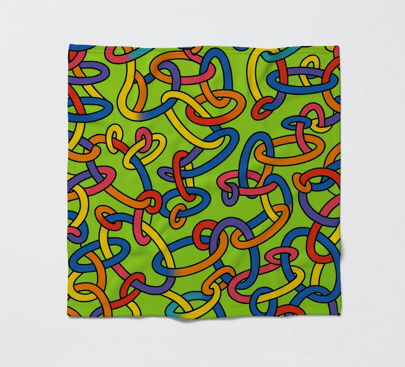 abstracte ring lijn vector fleecedeken van oneway