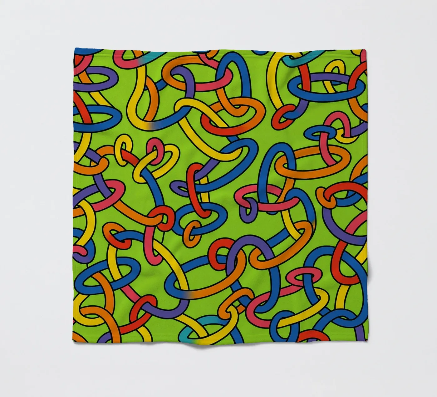 abstract ring line vector fleece blanket by oneway