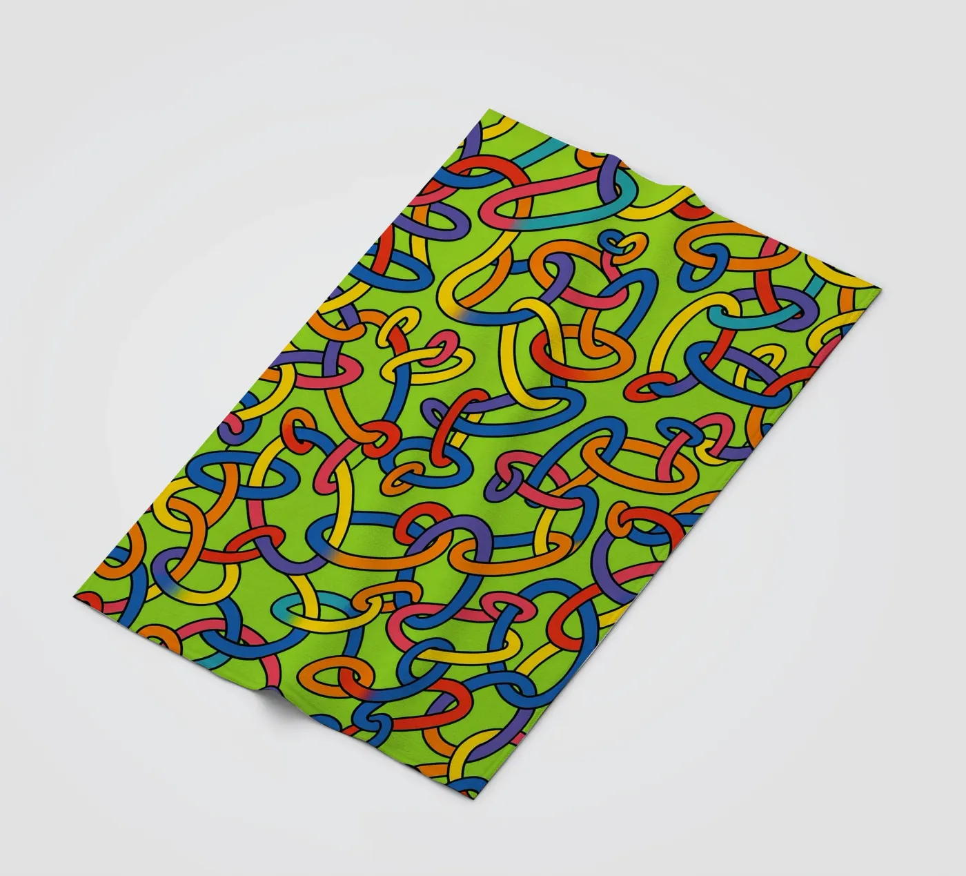 abstract ring line vector fleece blanket by oneway