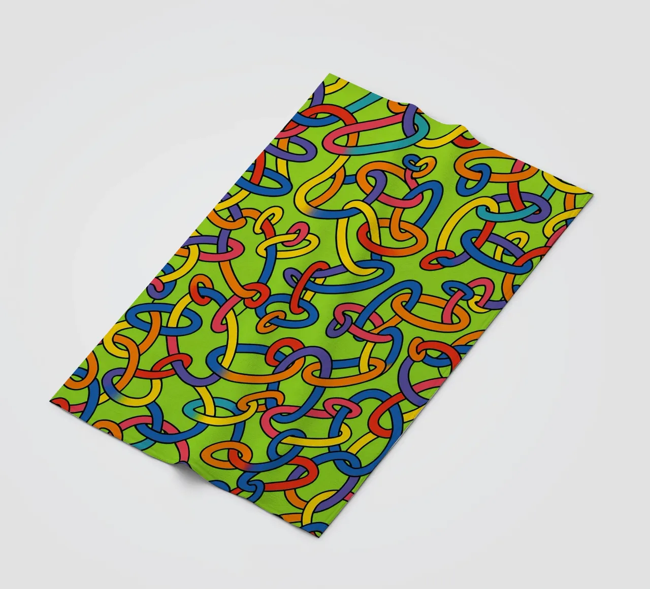 abstracte ring lijn vector fleecedeken van oneway