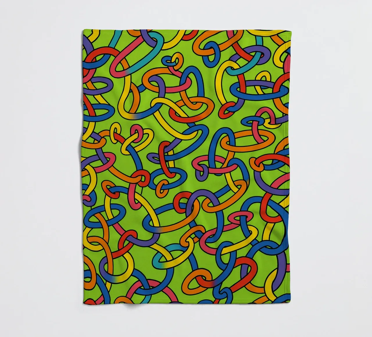 abstracte ring lijn vector fleecedeken van oneway