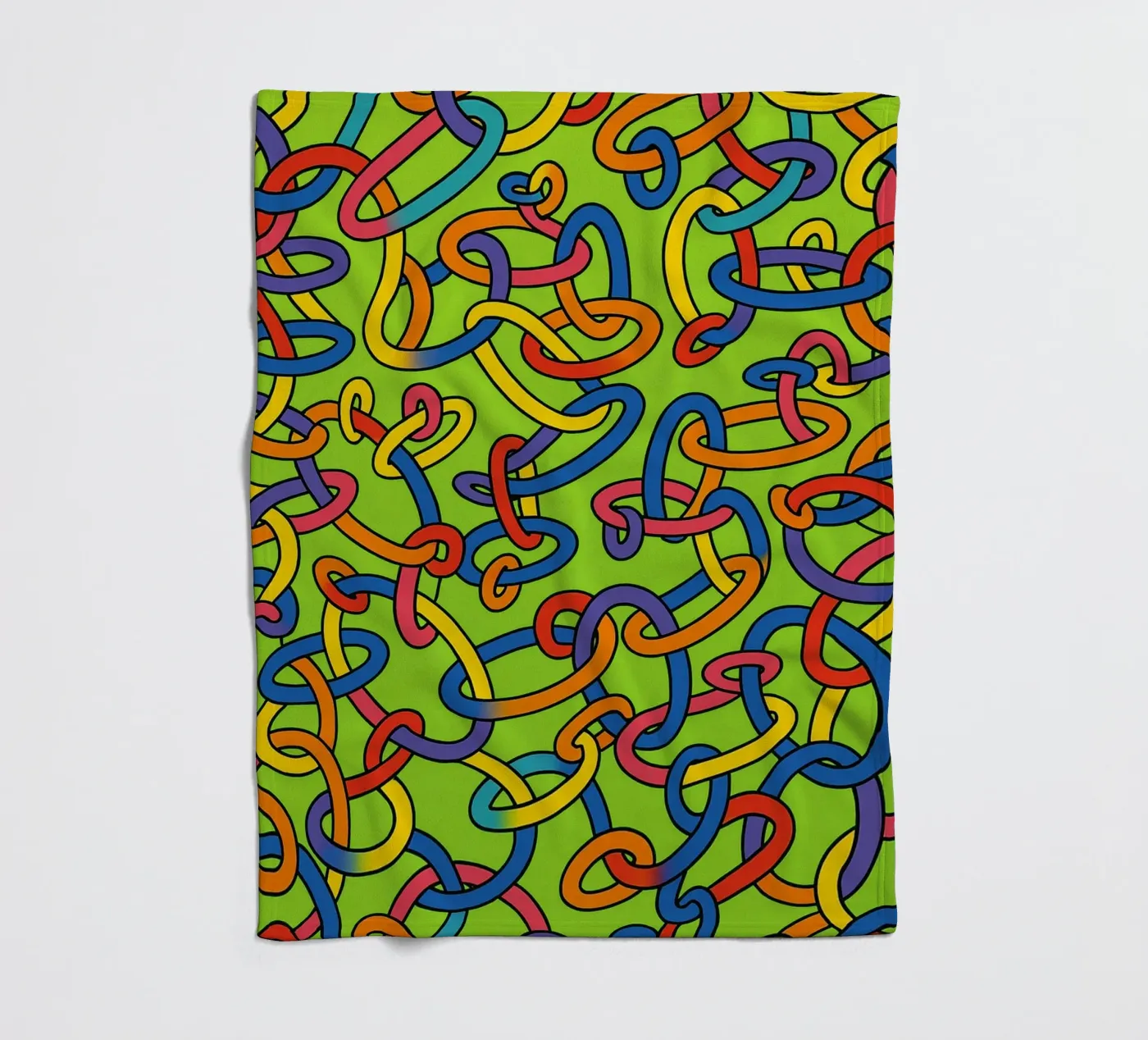 abstracte ring lijn vector fleecedeken van oneway