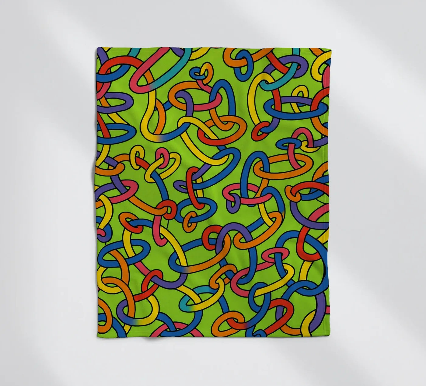 abstracte ring lijn vector fleecedeken van oneway