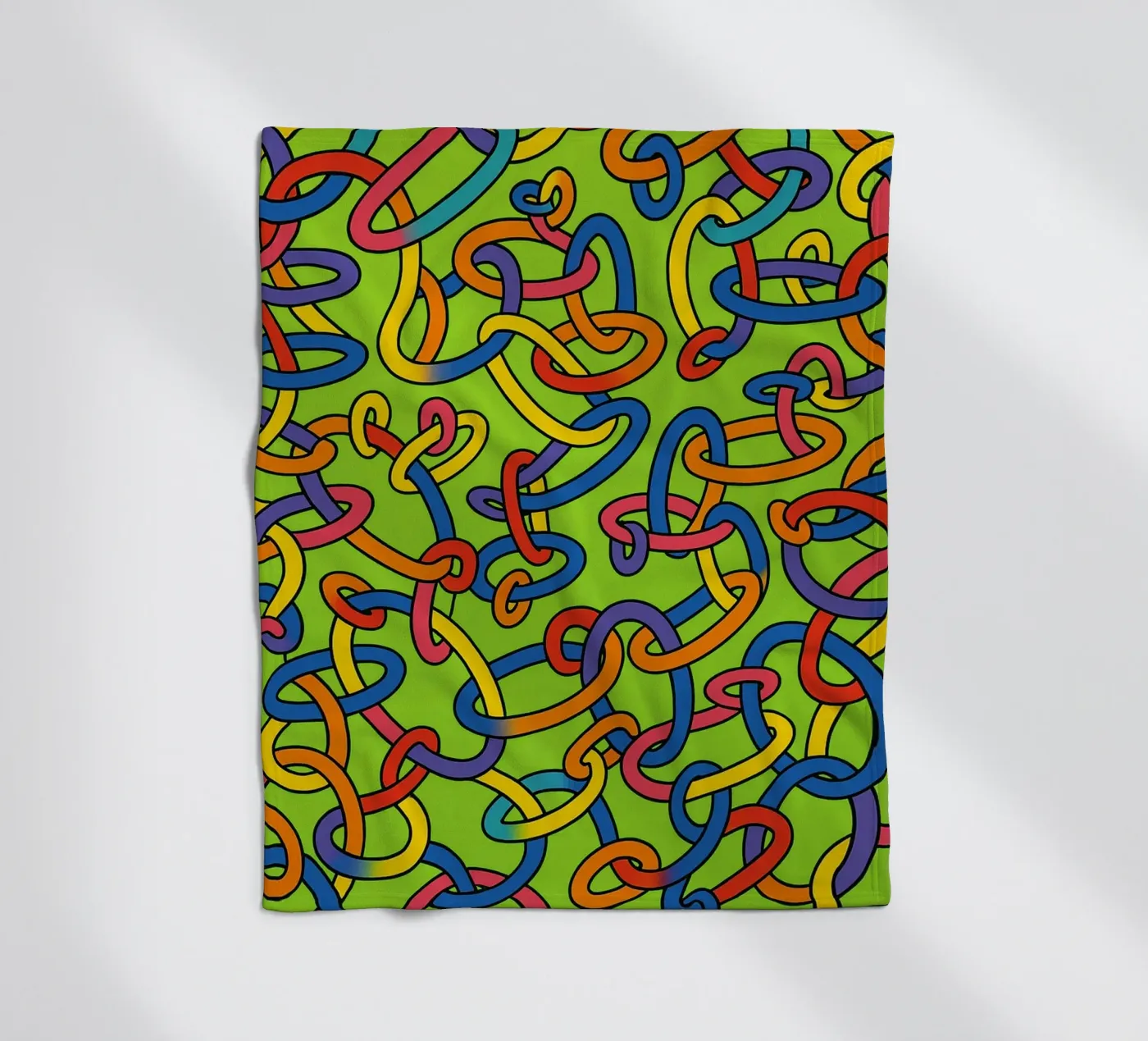 abstract ring line vector fleece blanket by oneway