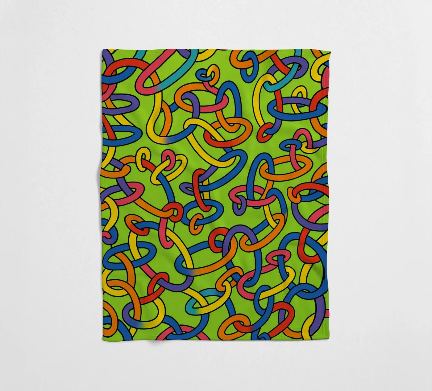abstracte ring lijn vector fleecedeken van oneway