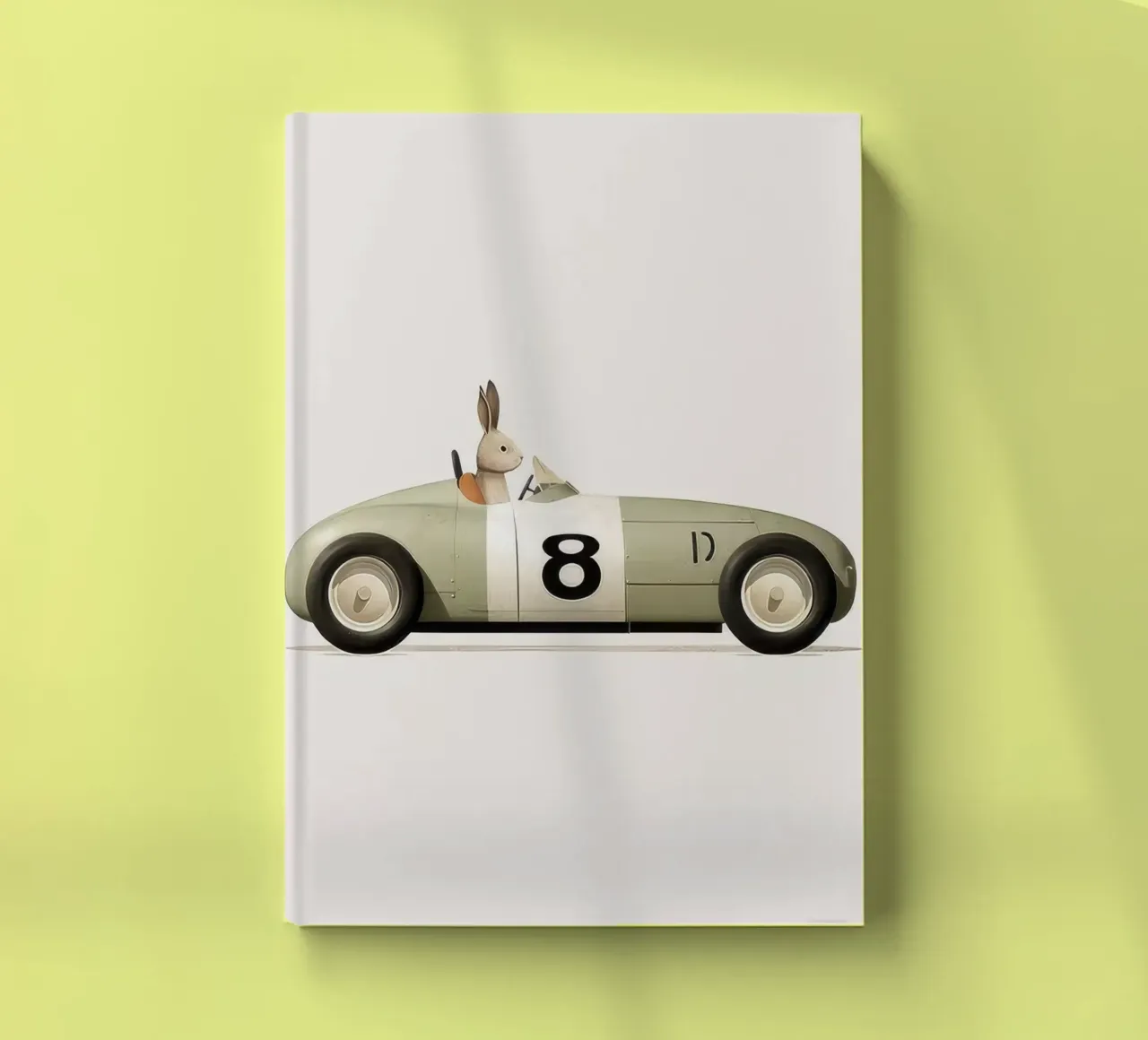 Rabbit in car notebook by muench benjamin