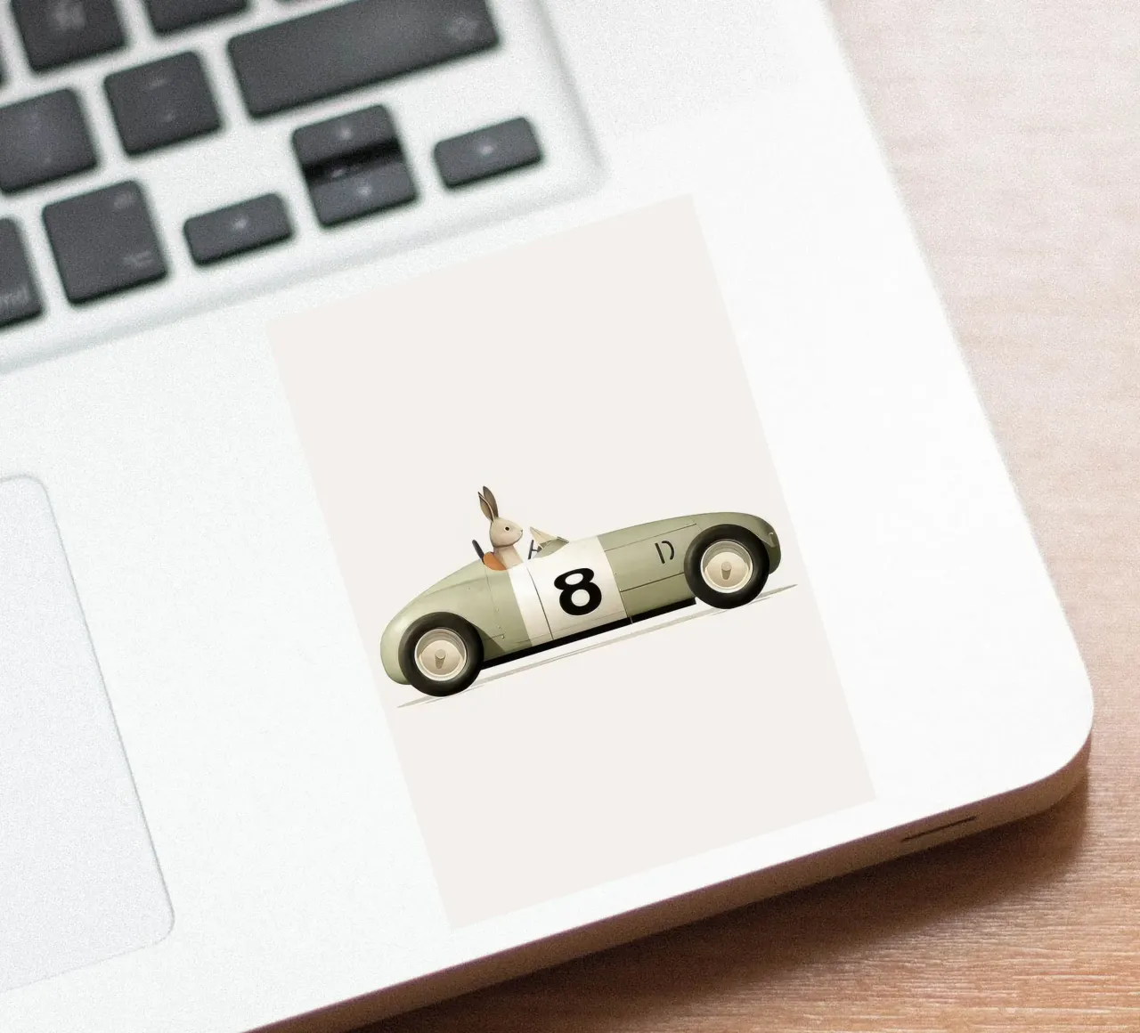 Lapin dans une voiture autocollant de muench benjamin