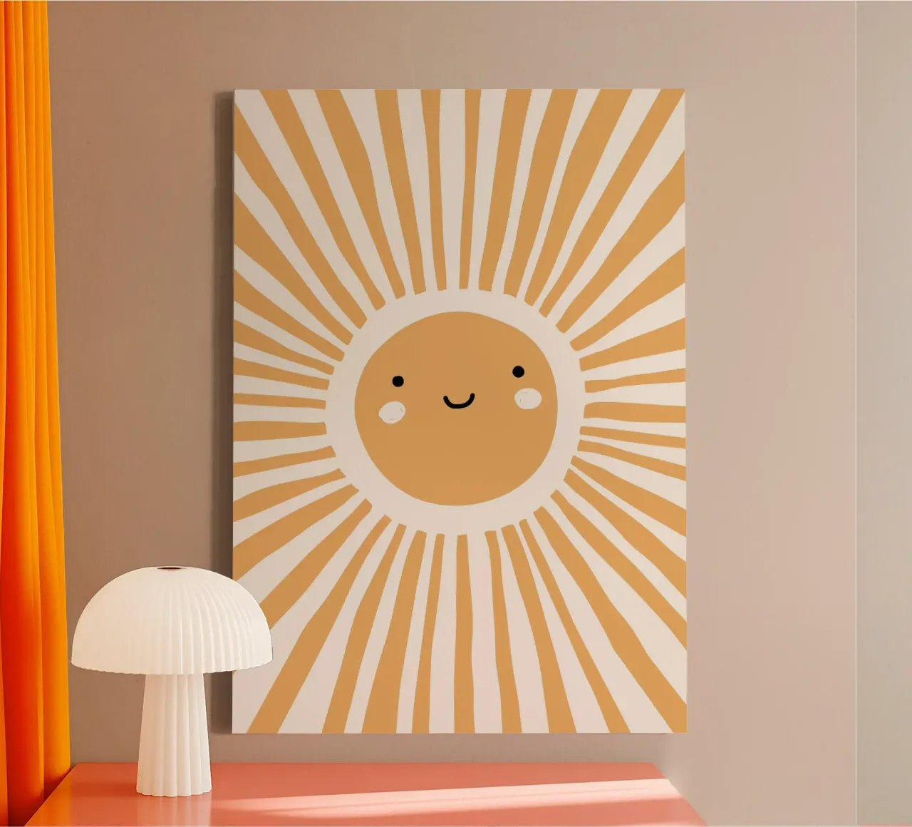 Sole sorridente tela con Cornice a cassetta da muench benjamin
