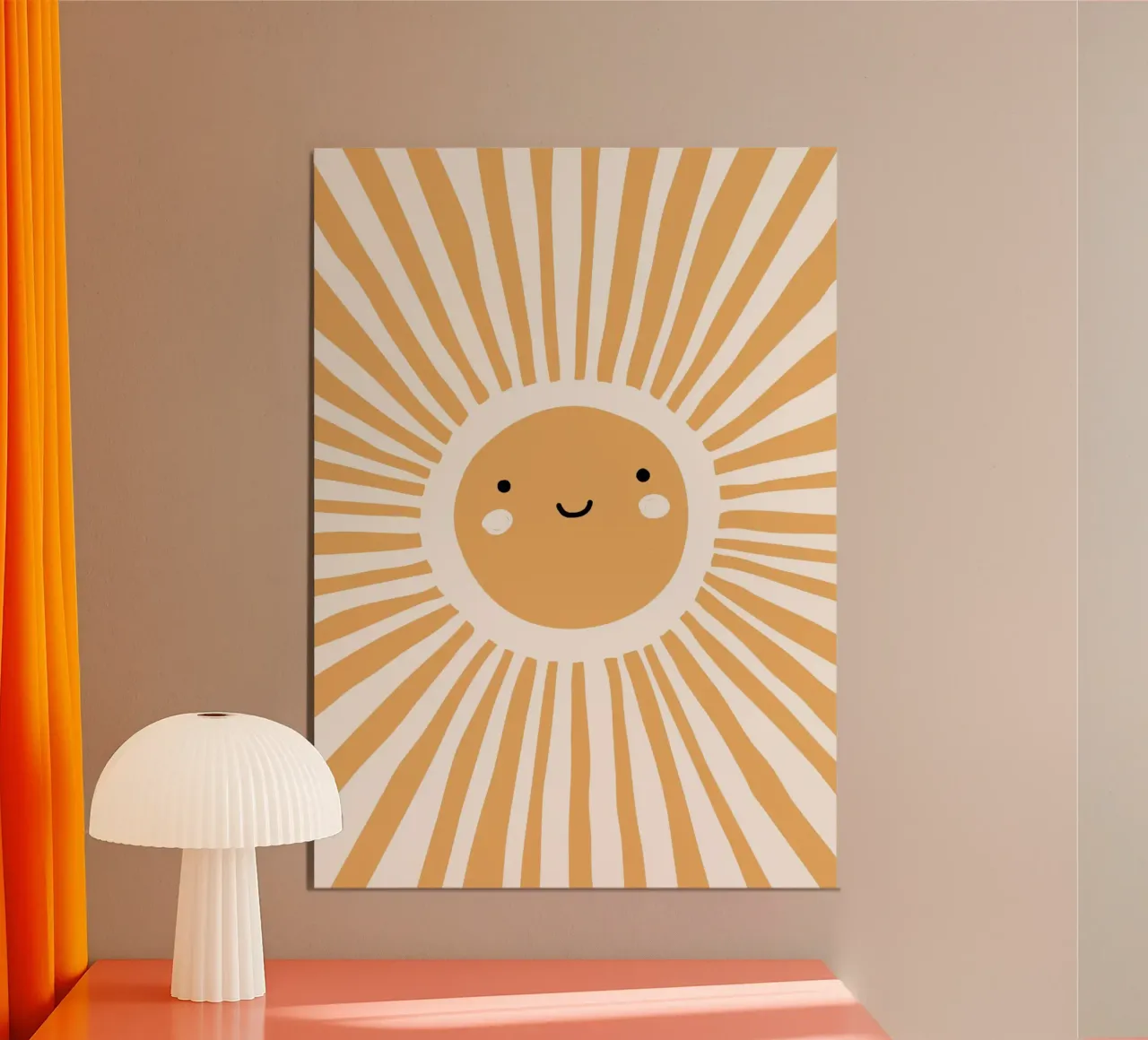 Sole sorridente poster con telaio in legno da muench benjamin