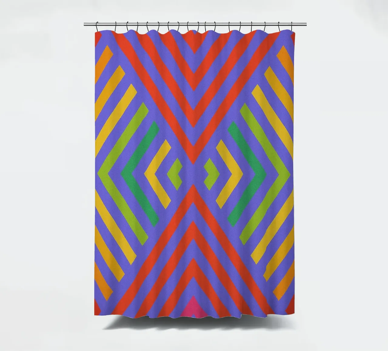 abstract signal line vector shower curtain by oneway