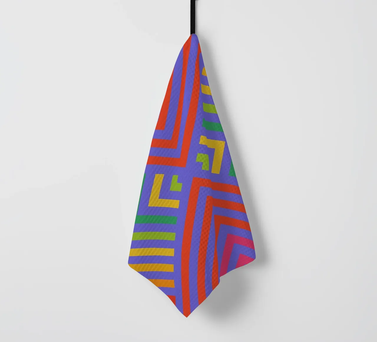 abstract signal line vector tea towel by oneway