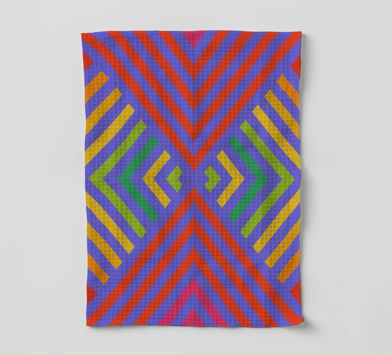 abstract signal line vector tea towel by oneway