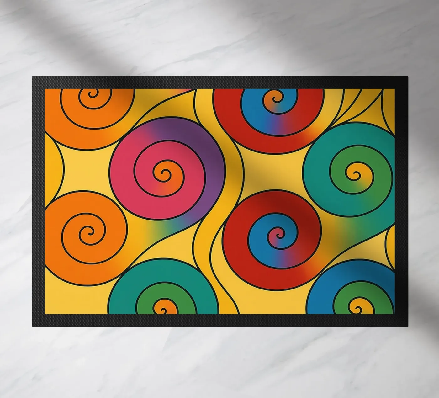 abstract snail line vector doormat by oneway