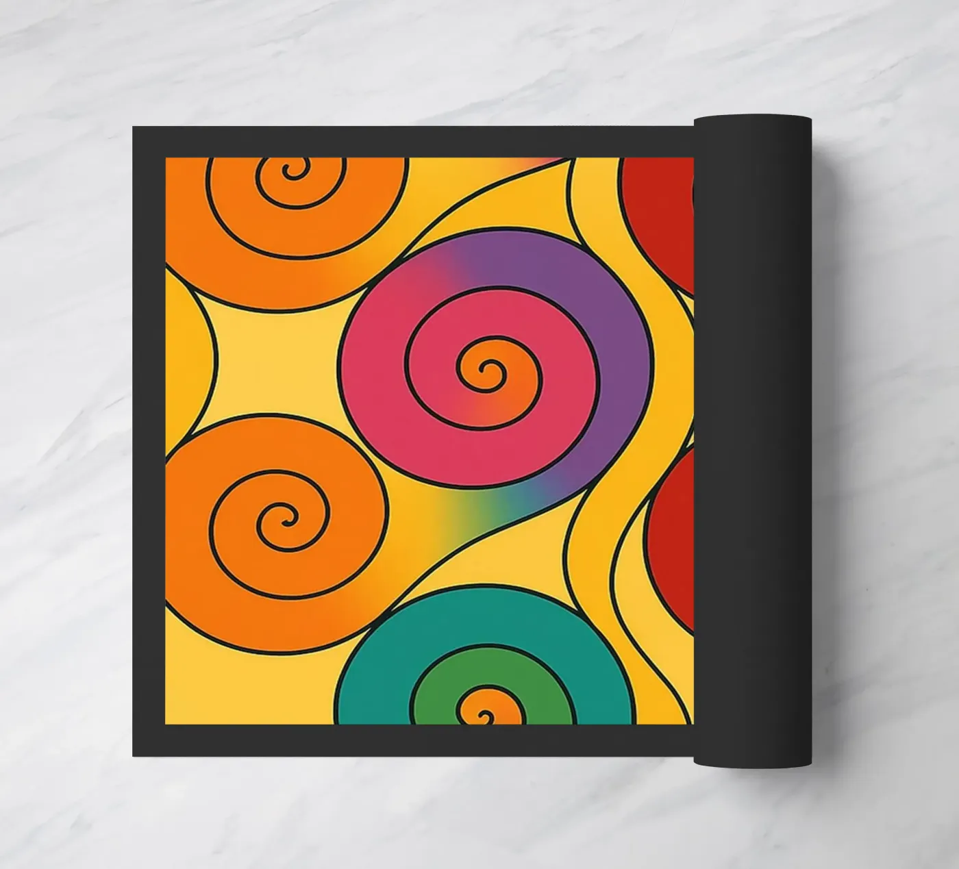 abstract snail line vector doormat by oneway